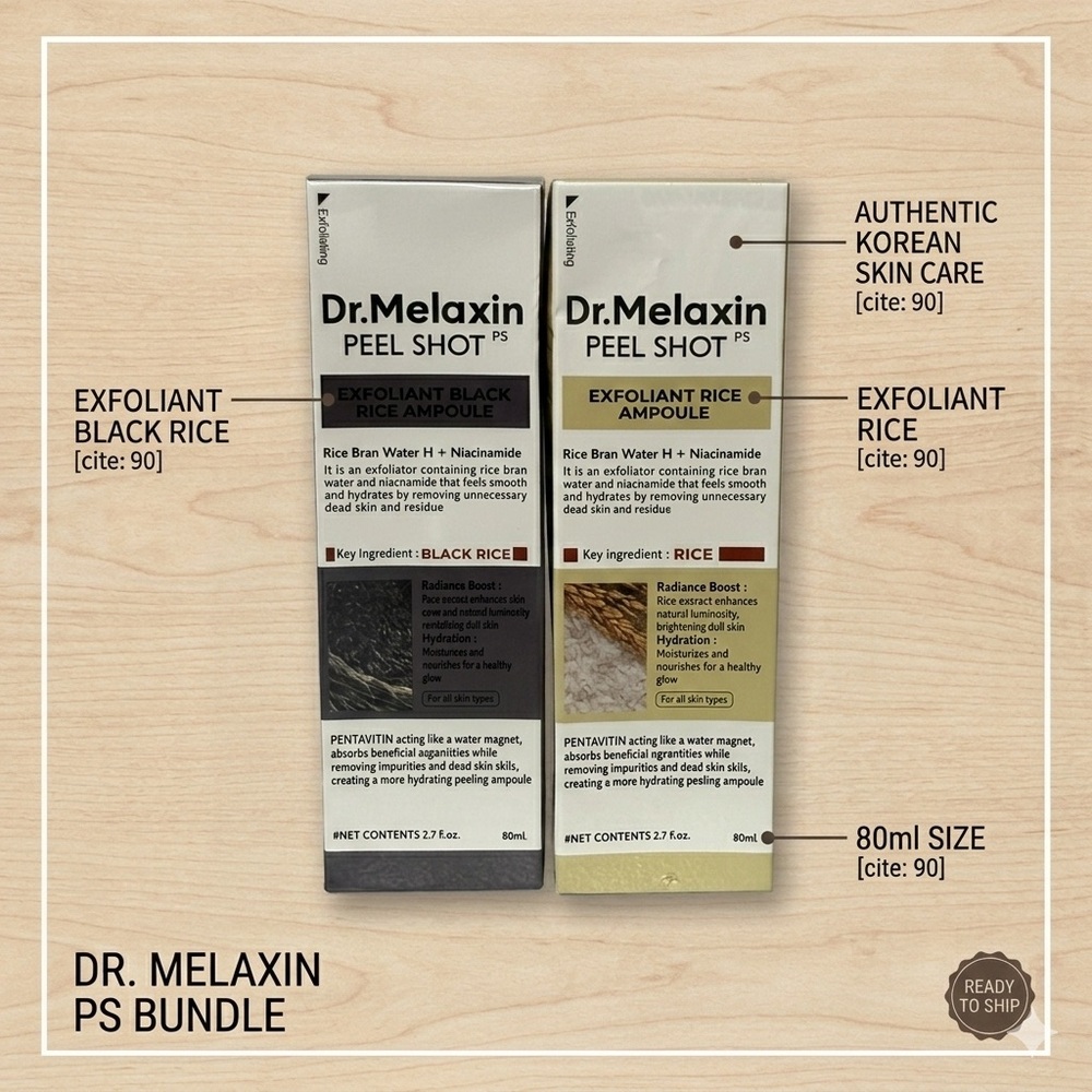 NWB Dr. Melaxin Korean SkinCare Peel Shot Ampoule 2 Set Duo Sealed 2.7 fl.oz